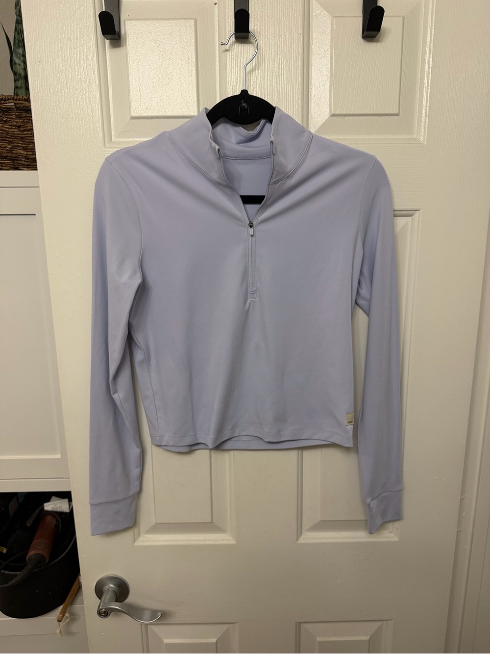 Vuori Light Lavender Quarter-Zip Long Sleeve Top